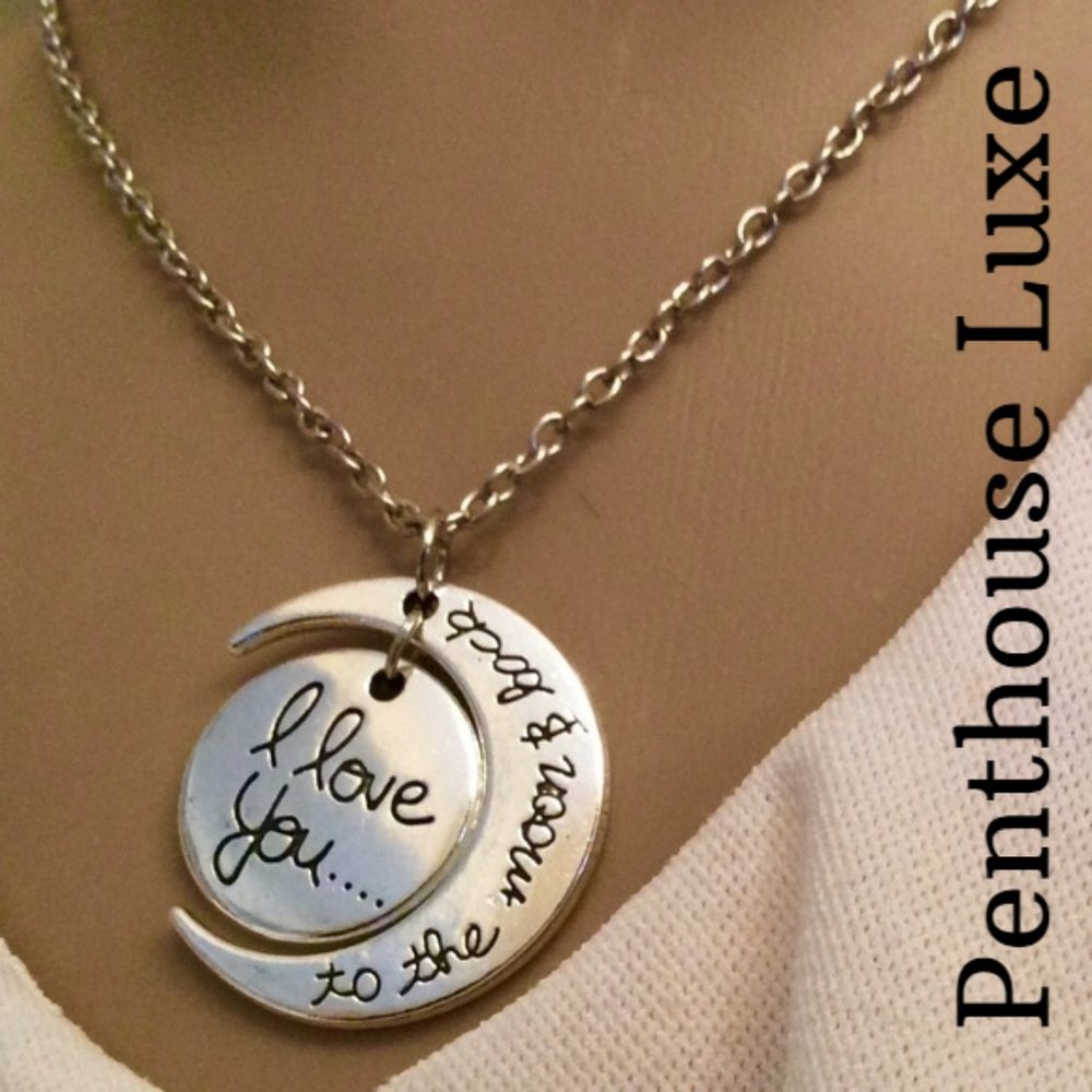🔥CLEARANCE SALE!! I Love You To The Moon And Back Necklace - Picture 2 of 3